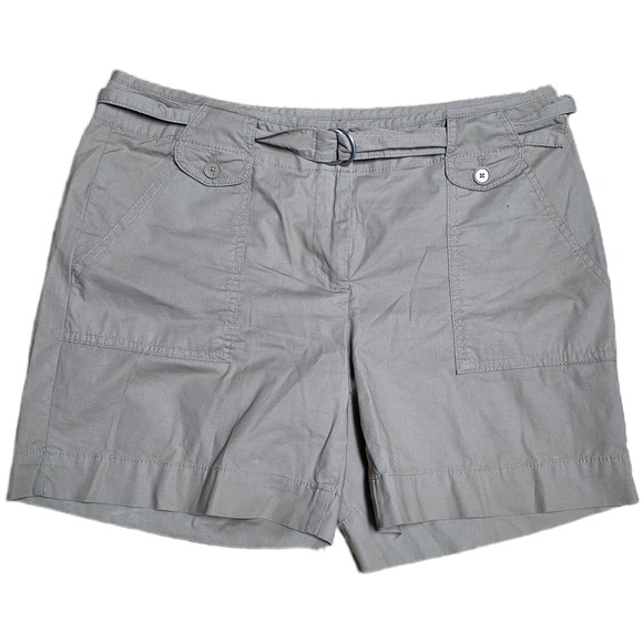 Talbots Pants - Talbots Petites Belted Shorts Women's Size 6P Khaki Cotton Casual